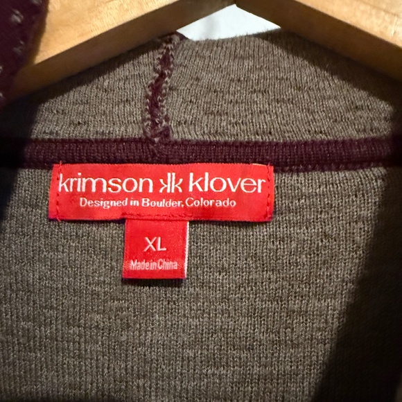 Krimson Klover Title Nine Women's Merino Wool Hoodie Sweater- Red - XL (US 16) - Picture 7 of 10